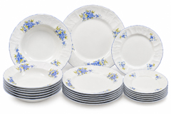 Bernadotte Nezábudka – porcelánová tanierová súprava pre 6 osôb, 18-dielna