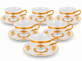 Maria Louise zlatý ornament 12-dielna porcelánová čajová súprava pre 6 osôb