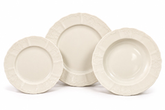 Bernadotte slonová kosť – porcelánová tanierová súprava pre 6 osôb, 18-dielna