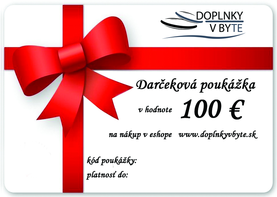 Darčeková poukážka na nákup tovaru v hodnote 100 €